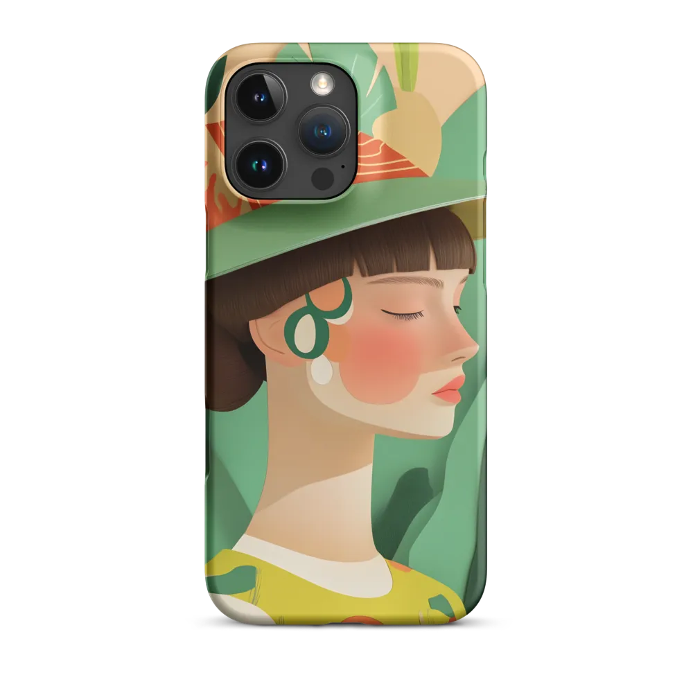 Modern Tropical Woman Portrait | Phone Case