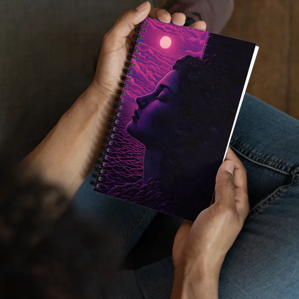 Dreaming Under the Magenta Moon 
 Spiral Notebook | 140 pages