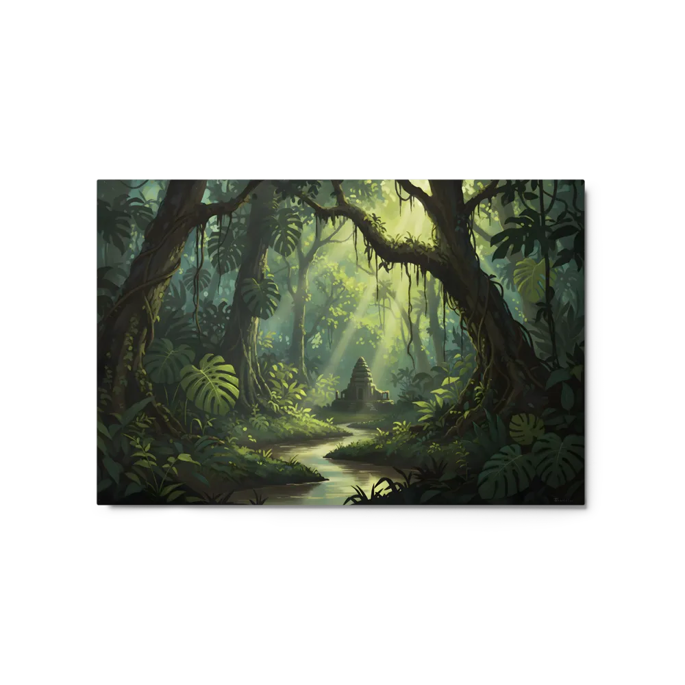 Sunlit Jungle Temple 
 Canvas with White Frame