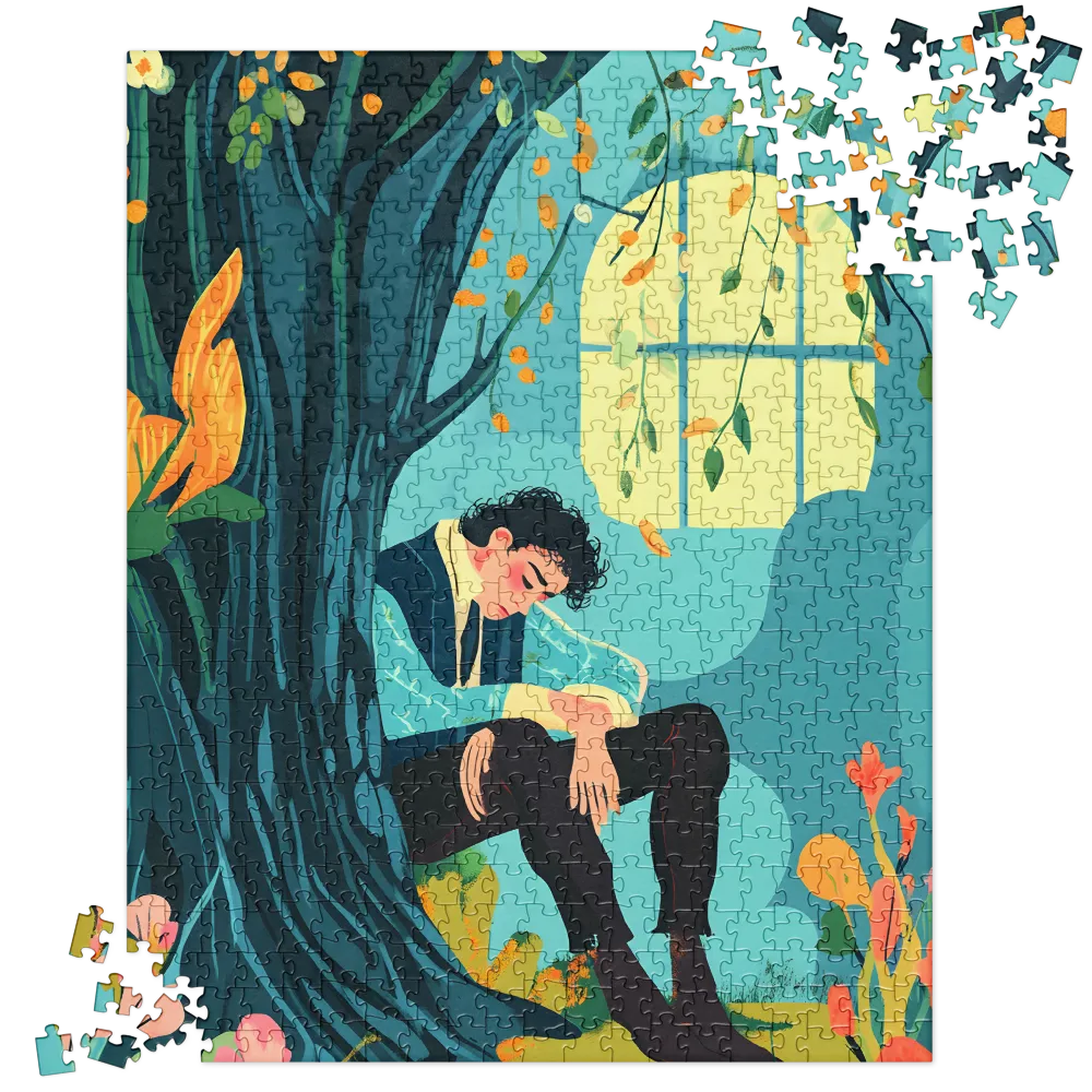 Solace in Shadows 
 Jigsaw Puzzle in Tin Box