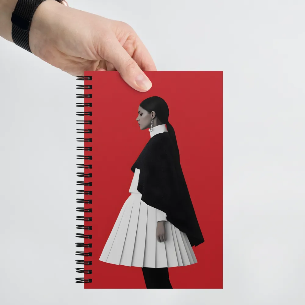Red Contrast Profile 
 Spiral Notebook | 140 pages