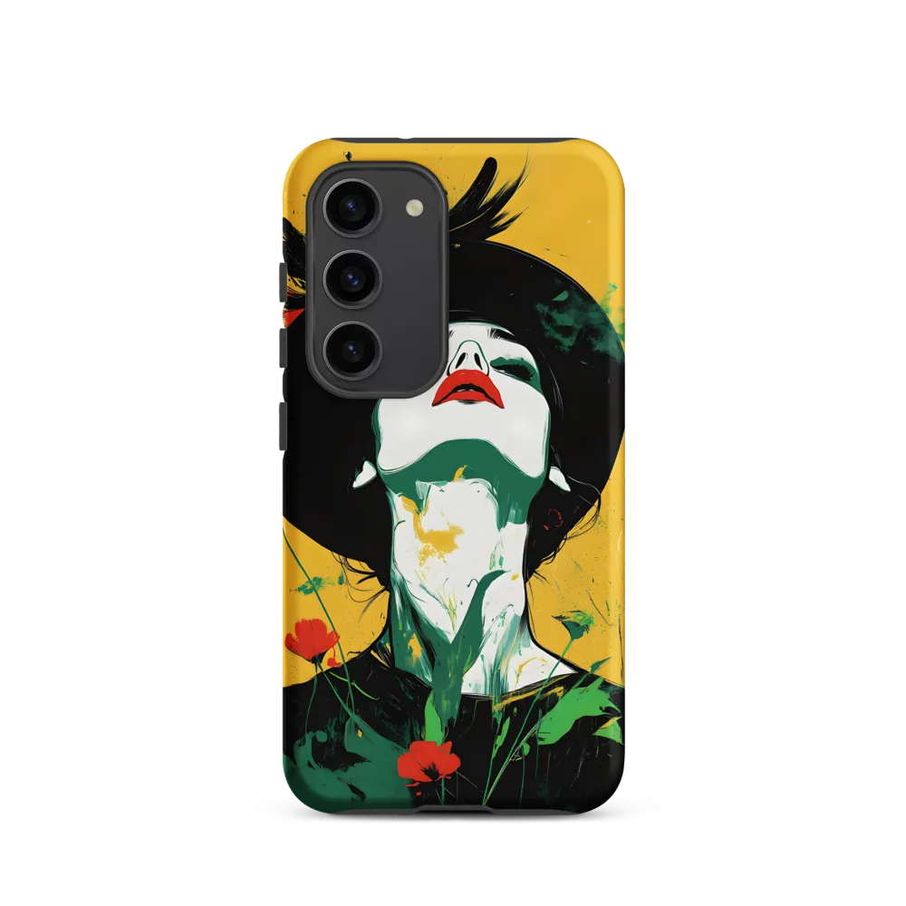 Portrait of Woman with Hat and Flowers | Phone Case