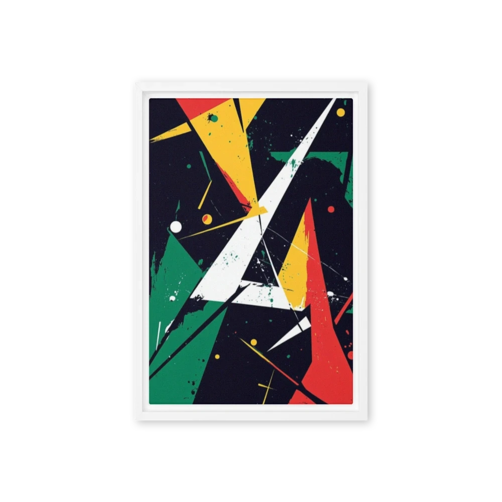 Dynamic Geometric Abstraction with Splatter | Art Print