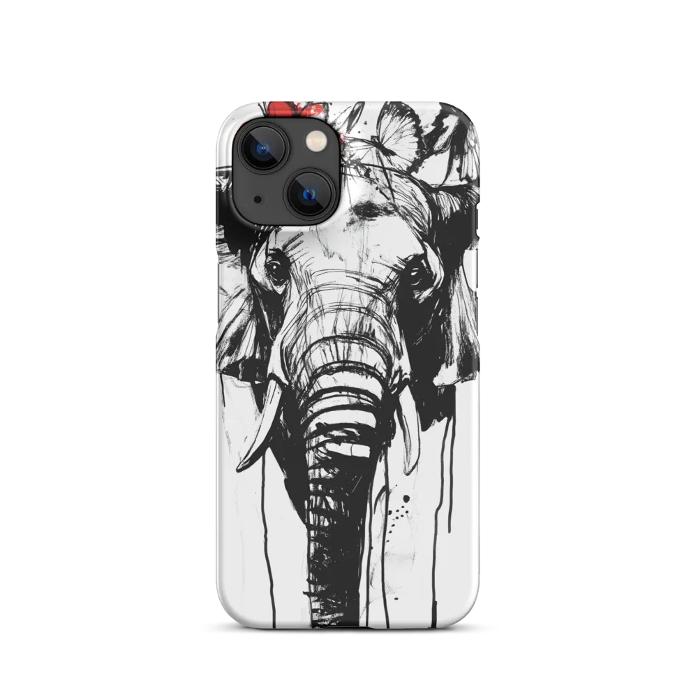 Elephant with Red Flower | Phone Case