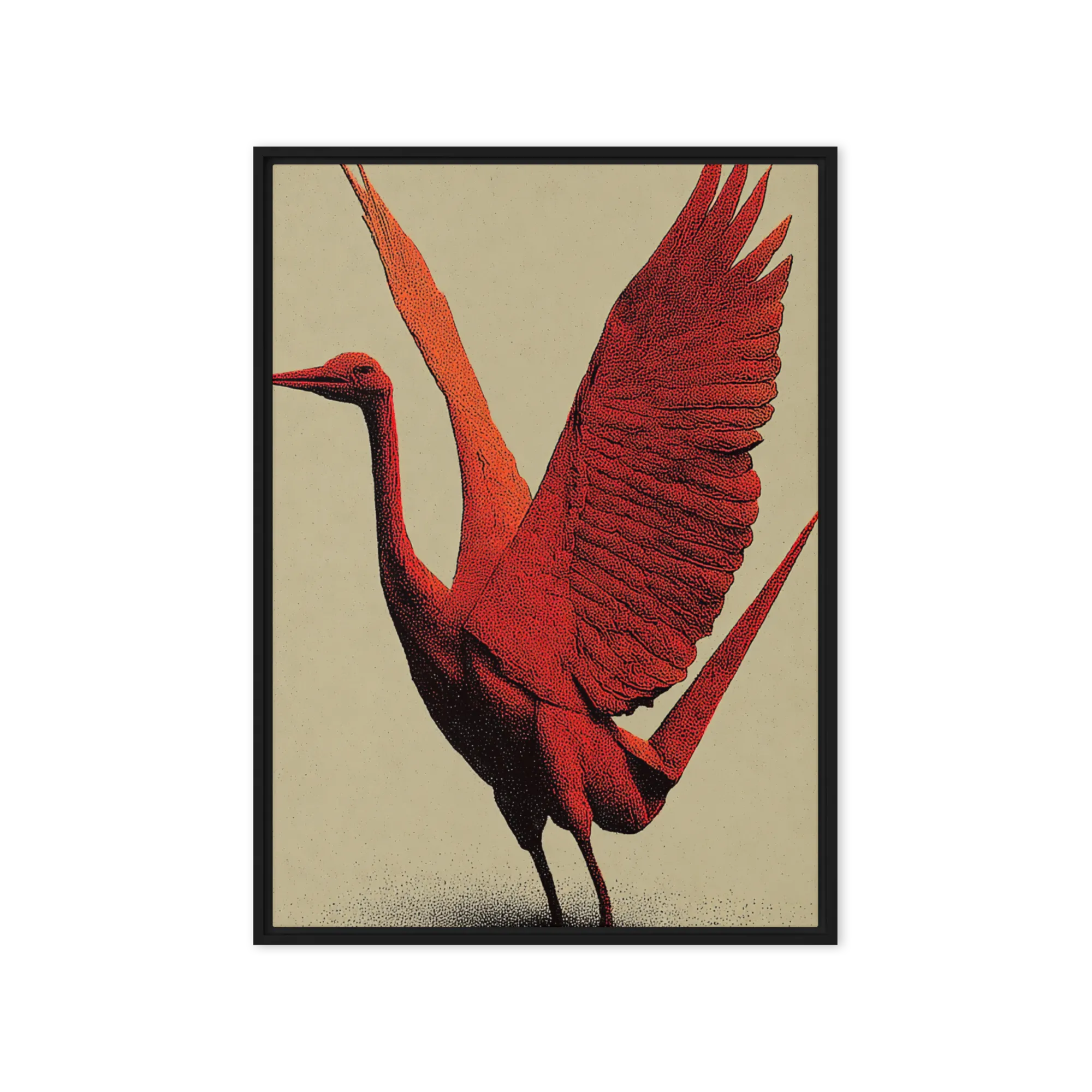 The Crimson Crane | Art Print
