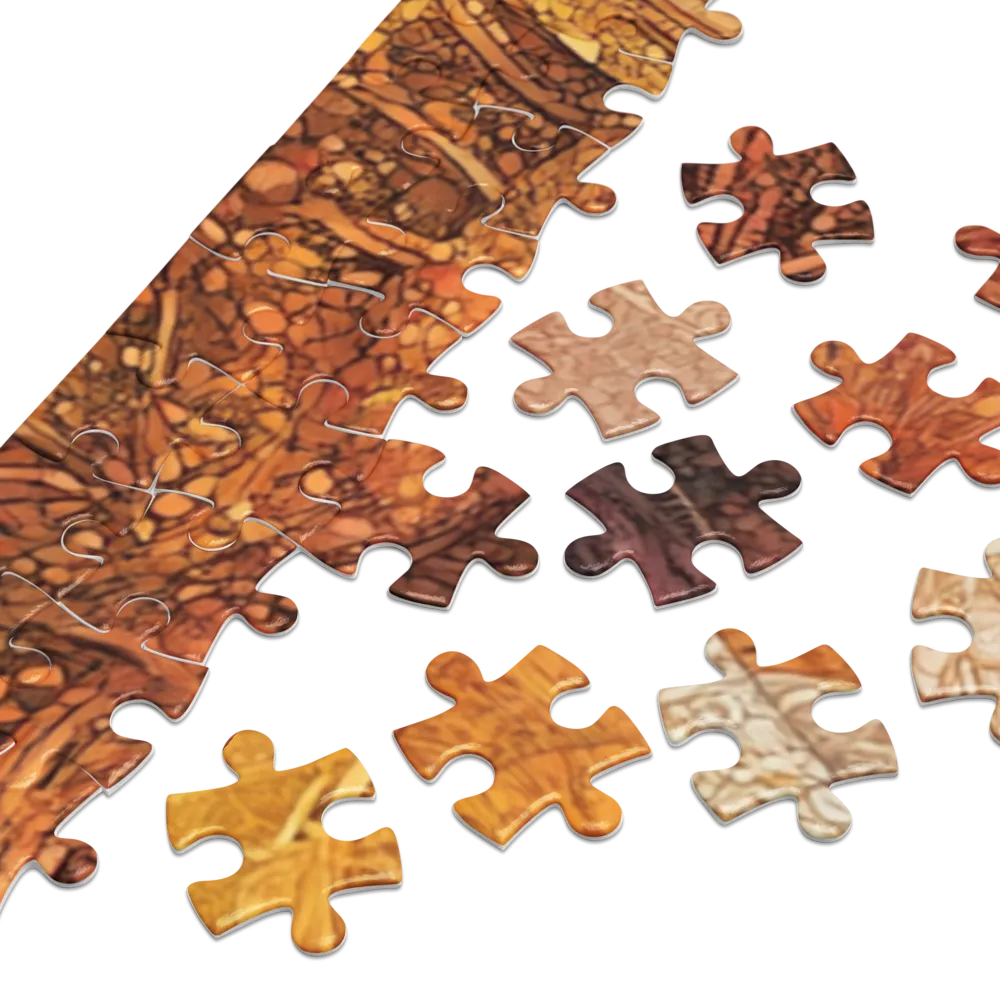 Golden Floral Dream 
 Jigsaw Puzzle in Tin Box