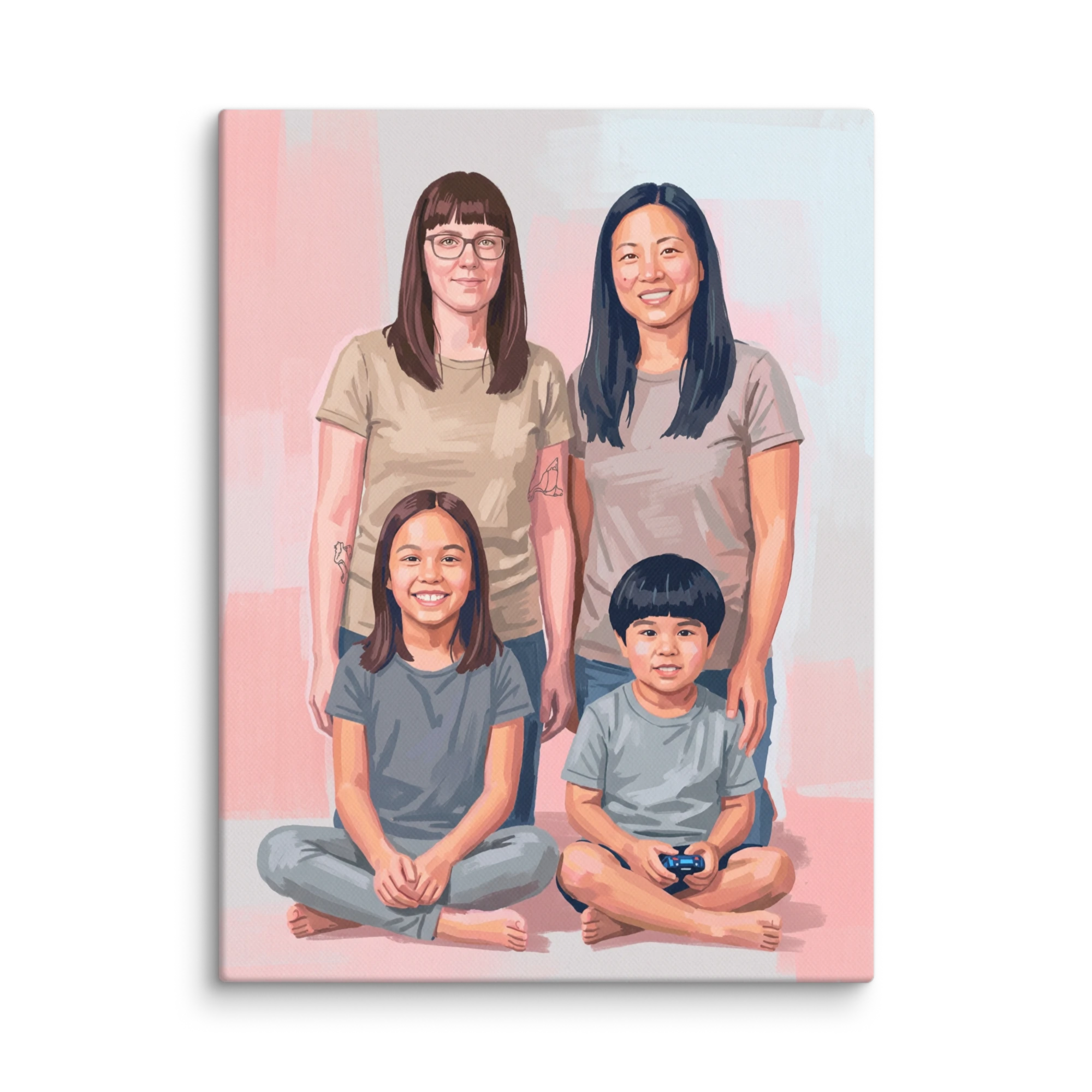 Family Portrait — Pastel Folk