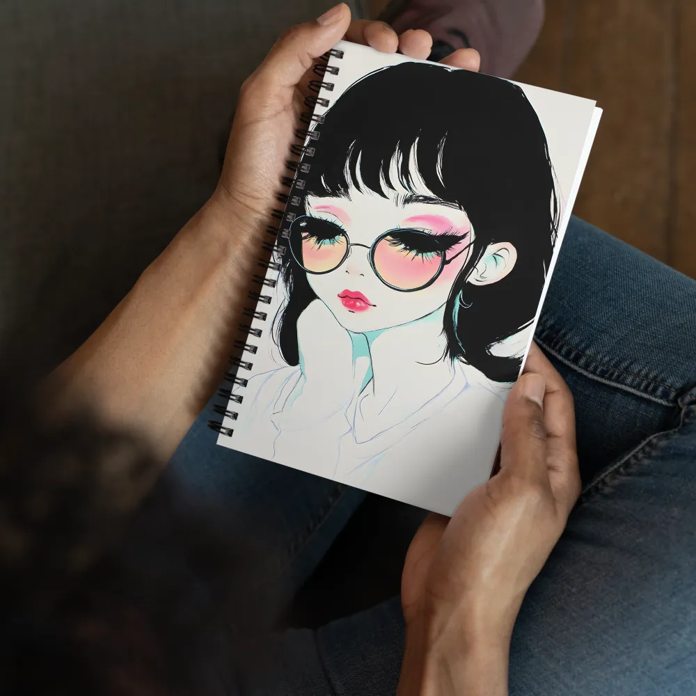 Vibrant Anime Portrait 
 Spiral Notebook | 140 pages
