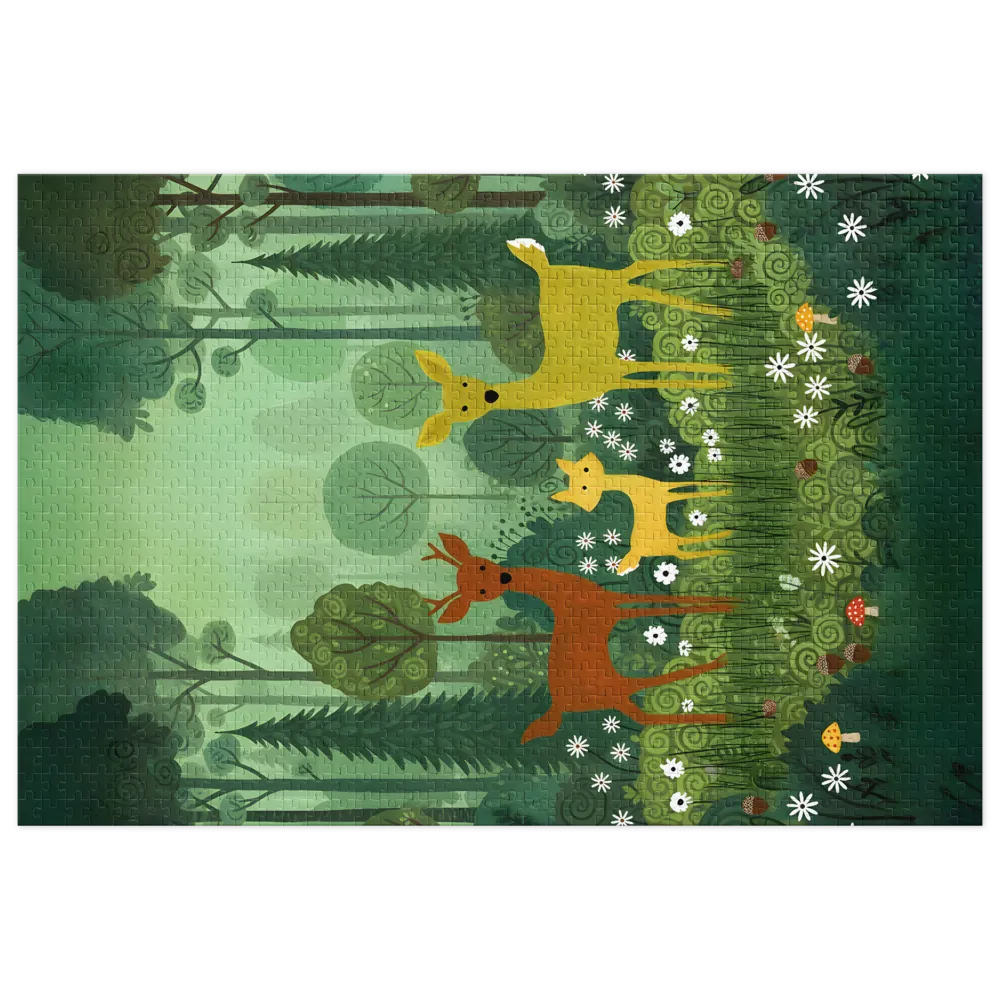 Woodland Deer Family | Jigsaw Puzzles