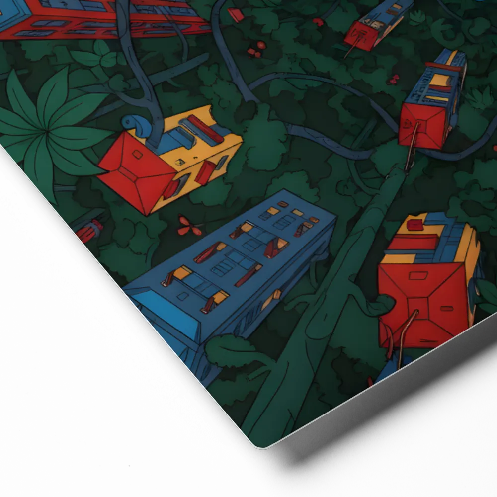 Hidden Canopy Village 
 Canvas with Black Frame