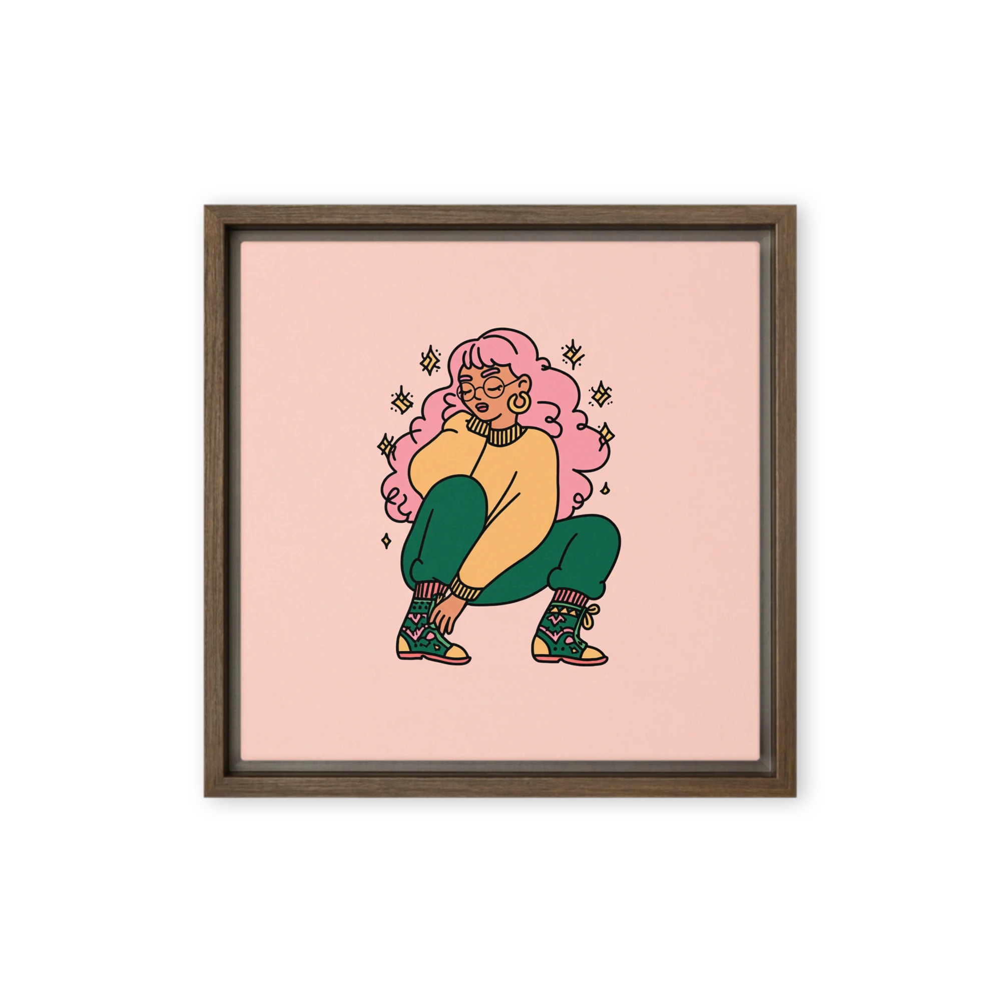 Pink Curly Hair