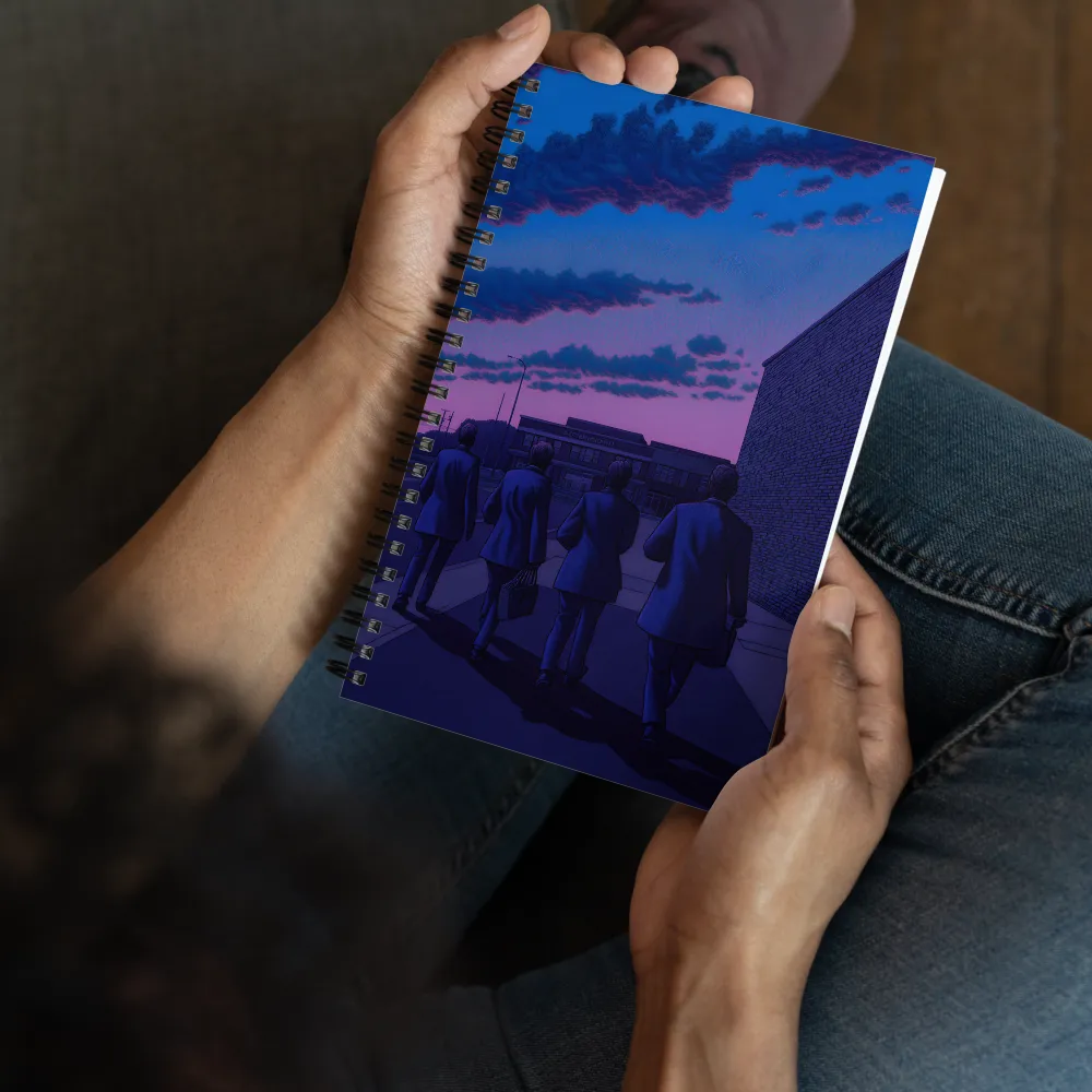 Neon Noir Evening Stroll 
 Spiral Notebook | 140 pages