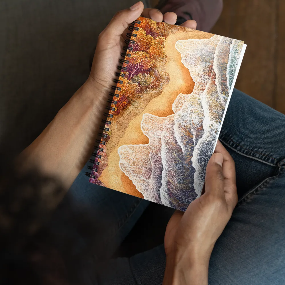 Golden Shoreline Mosaic 
 Spiral Notebook | 140 pages