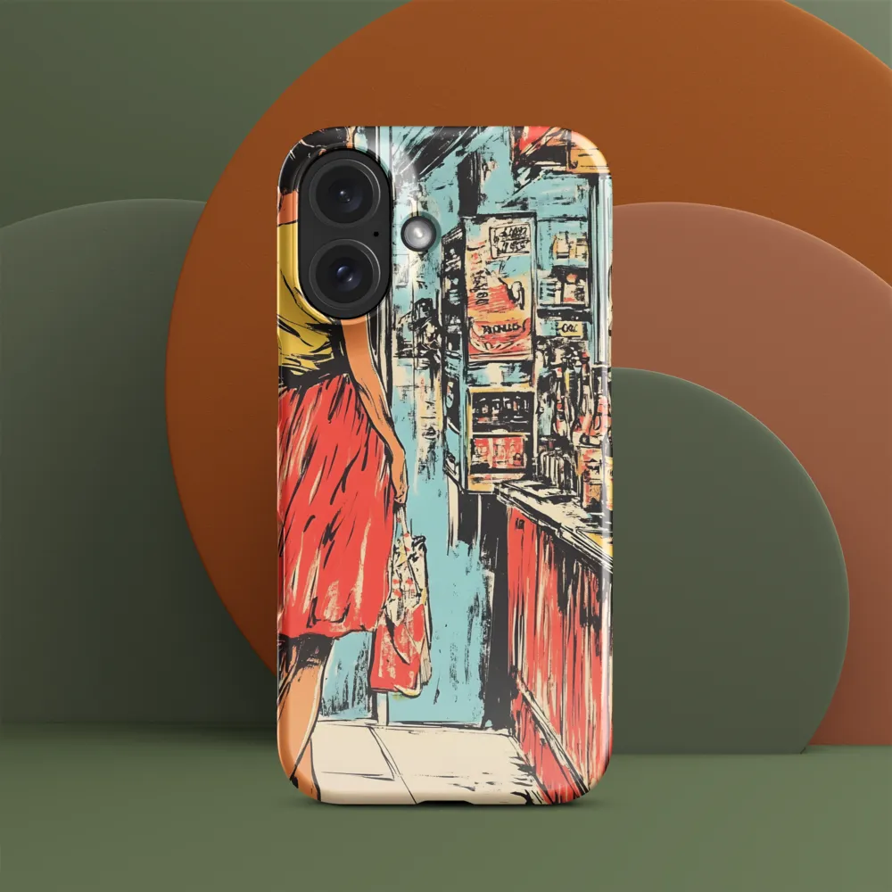 Retro Storefront Scene 
 iPhone 14 Pro | Tough Case