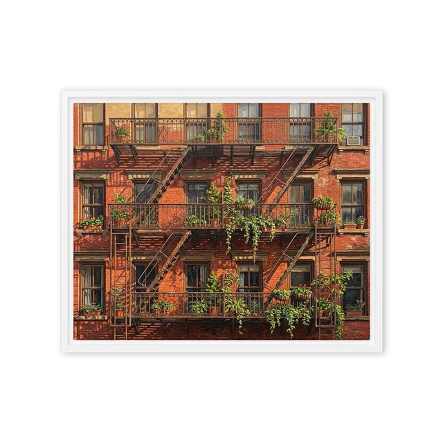 Urban Greenery Fire Escape | Art Print