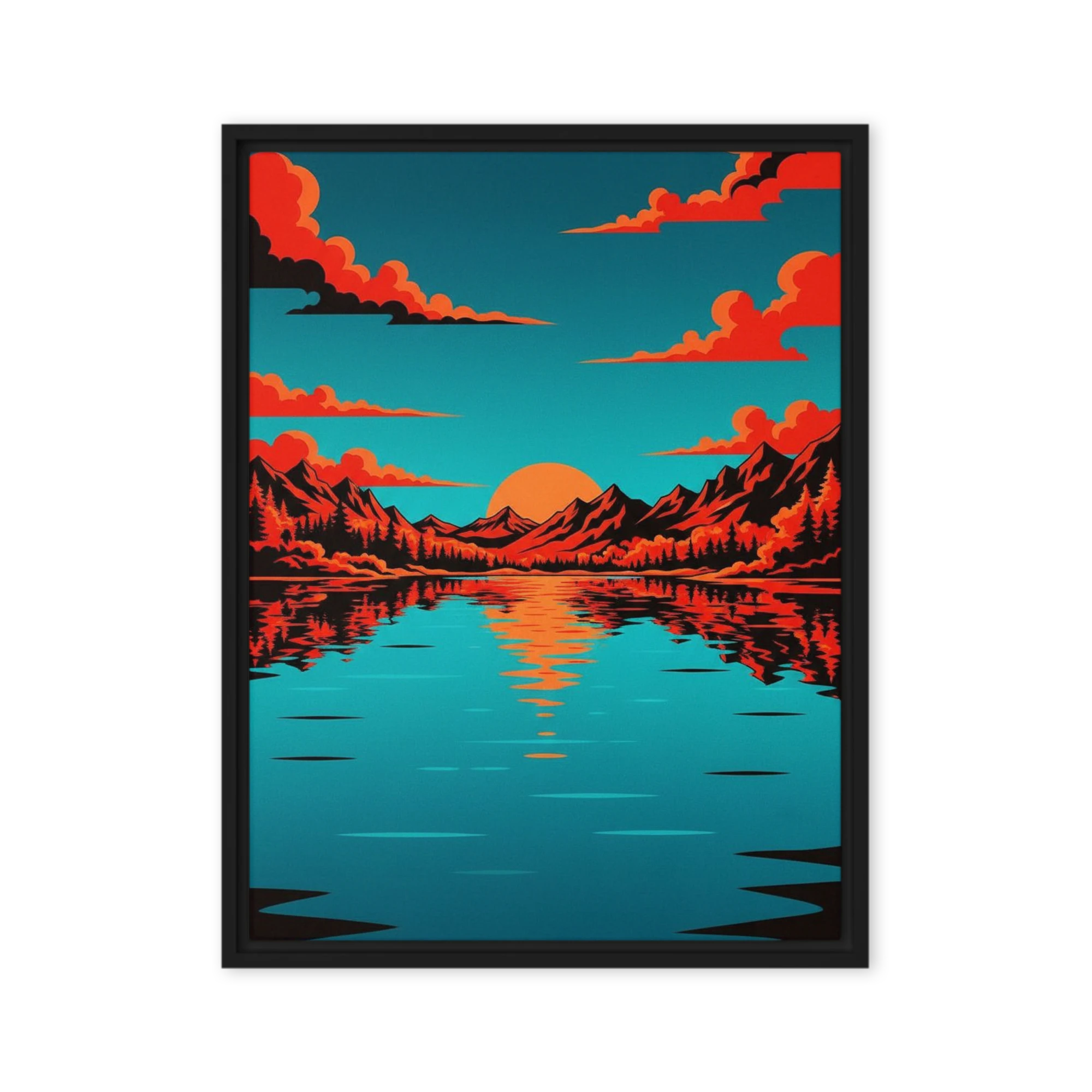 Graphic Sunset Landscape