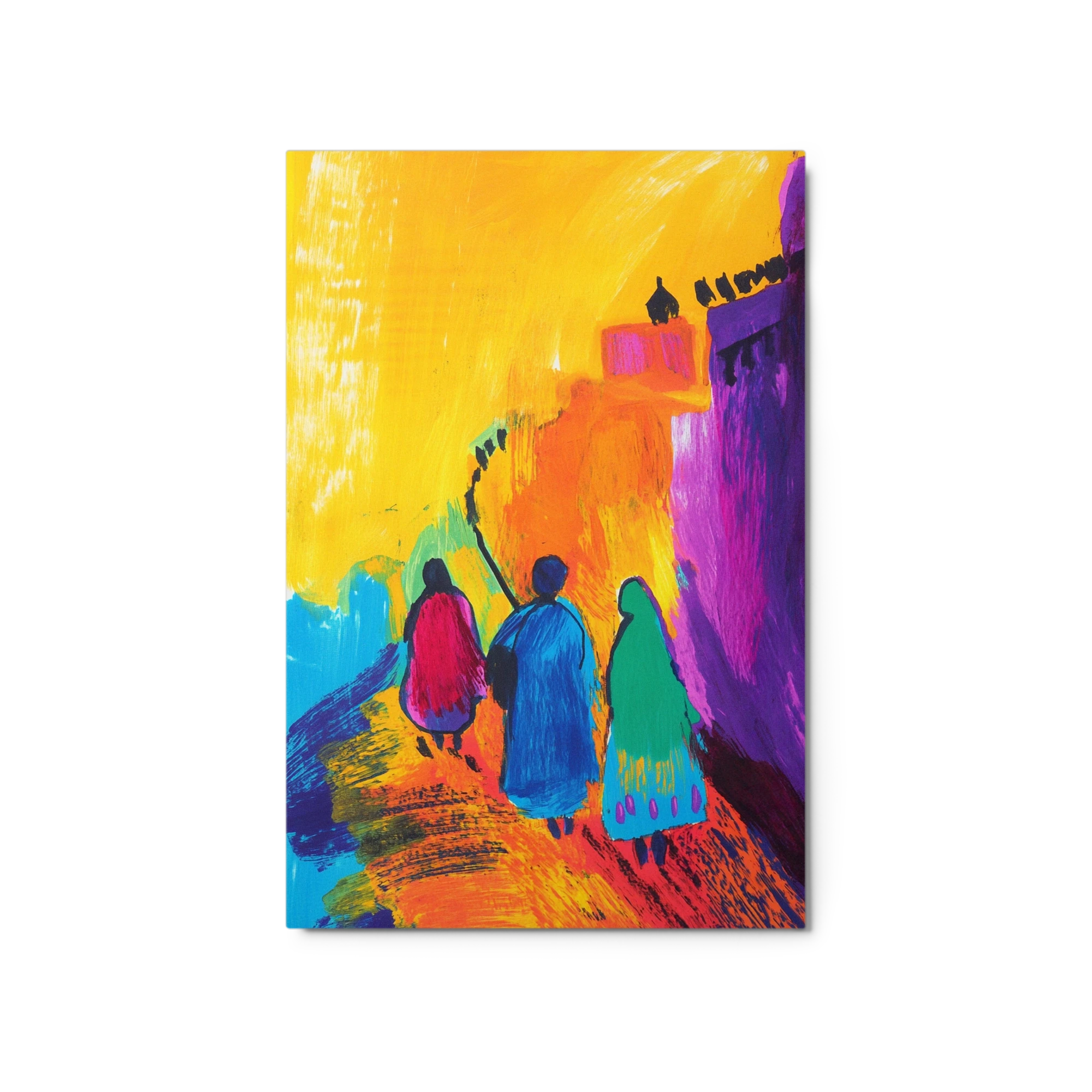 Colorful Silhouettes of Women Walking
