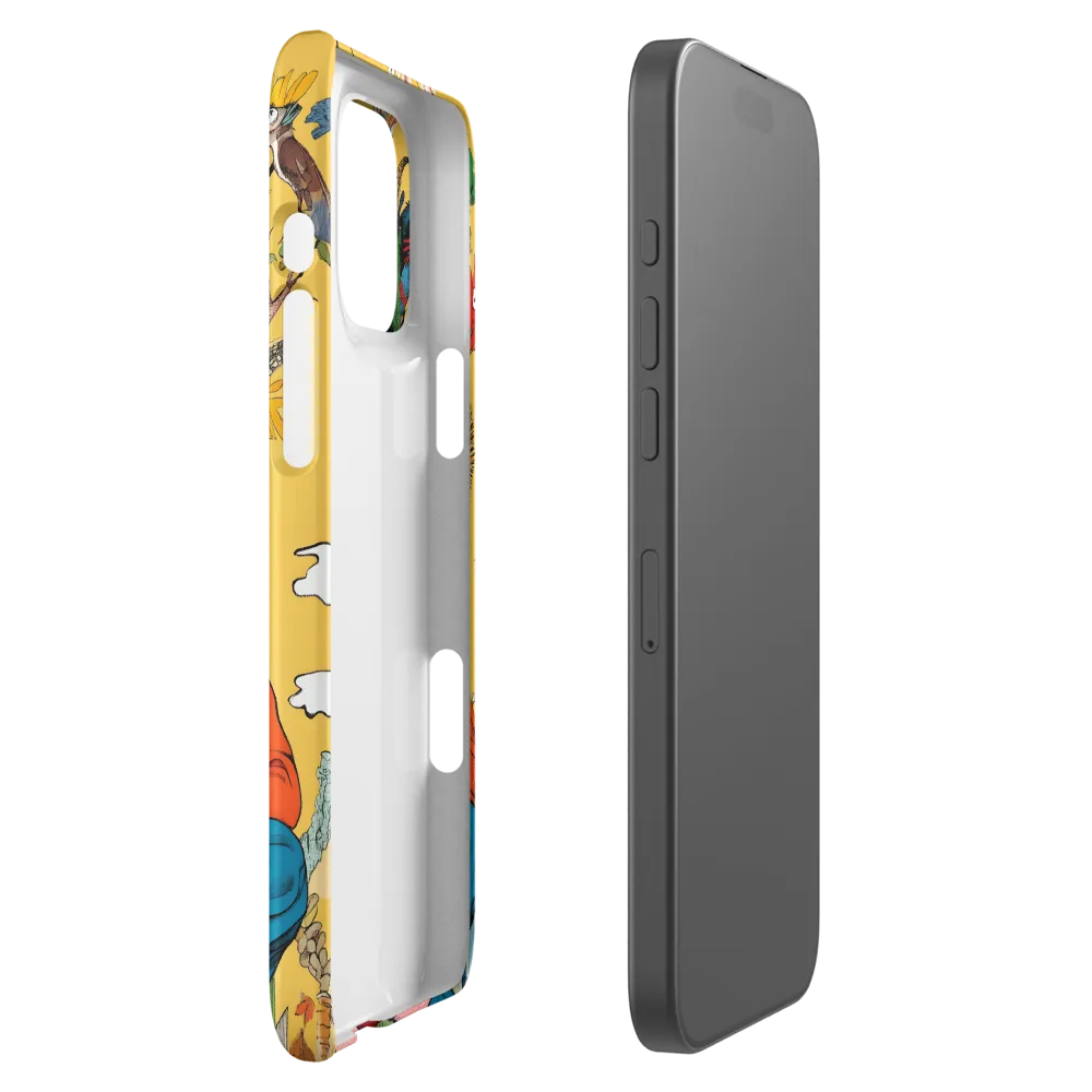 Man with Colorful Beard and Birds | Phone Case