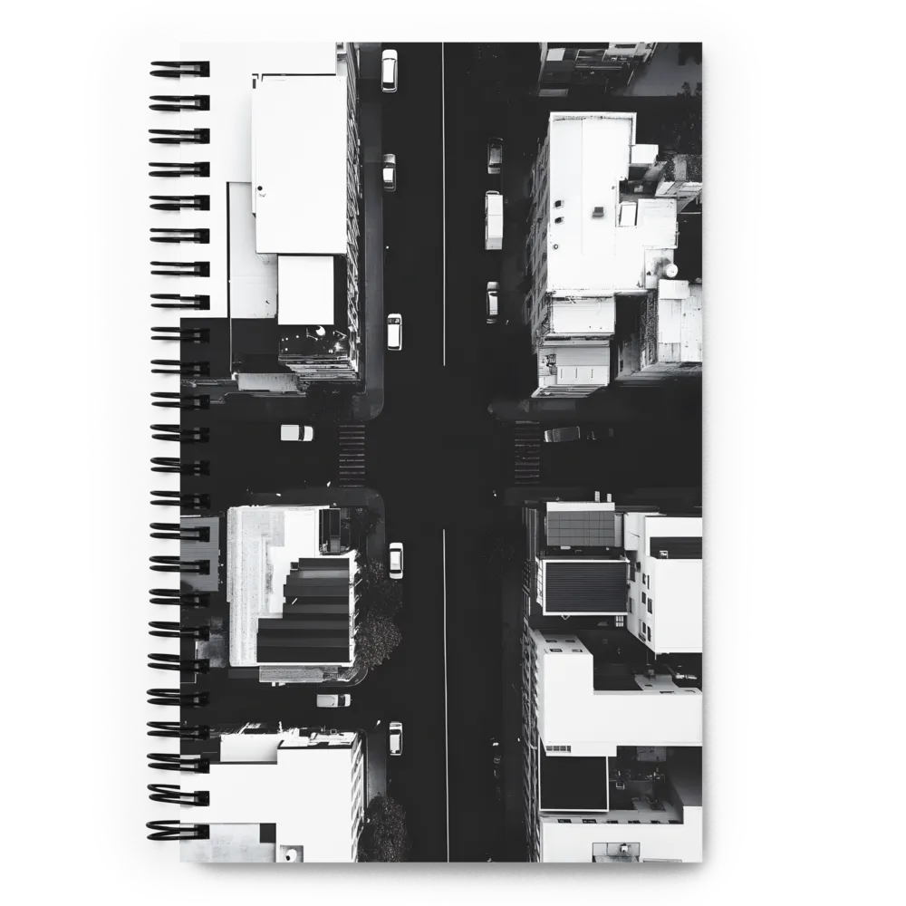 Urban Grid Overhead 
 Spiral Notebook | 140 pages