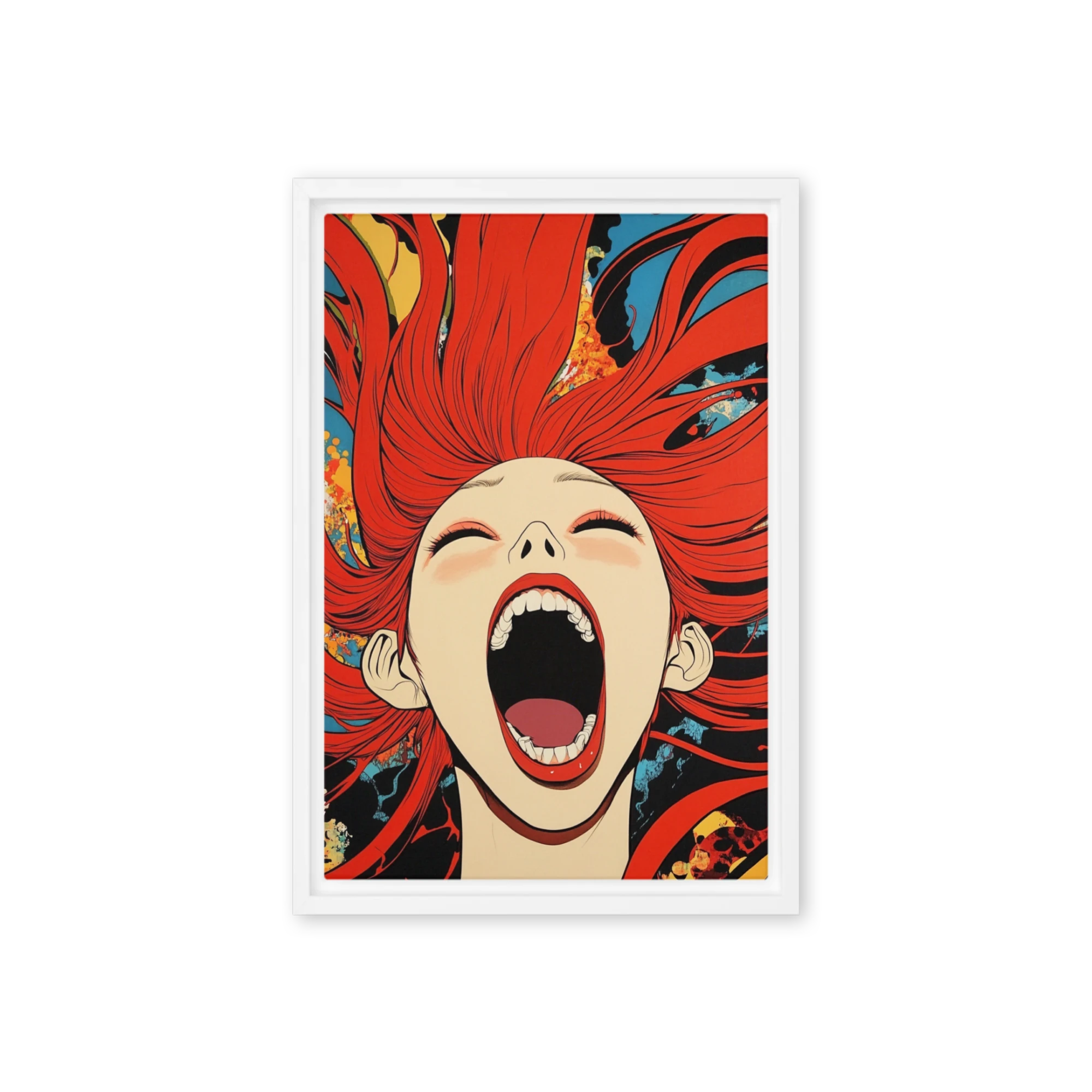 Screaming Woman with Red Hair