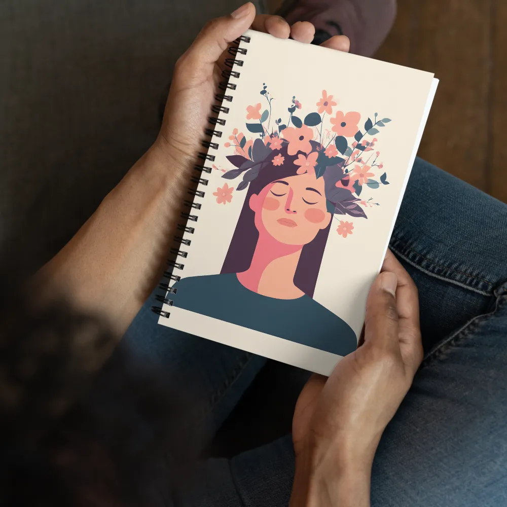 Serene Blossom Portrait 
 Spiral Notebook | 140 pages