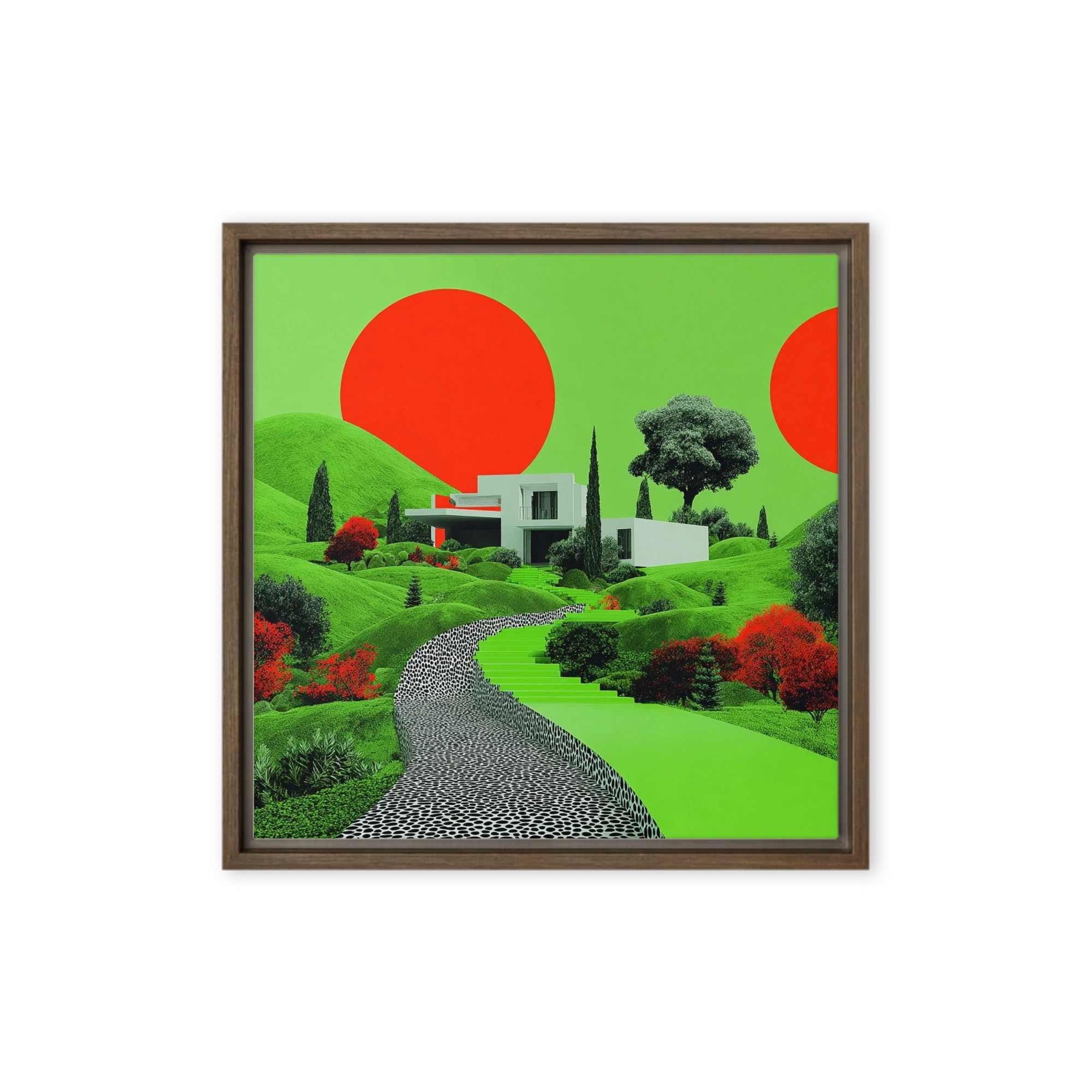 Red Sun over Green Villa