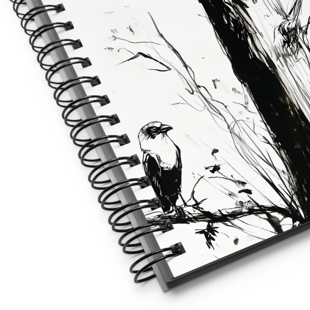 Crows on a Wooden Post 
 Spiral Notebook | 140 pages