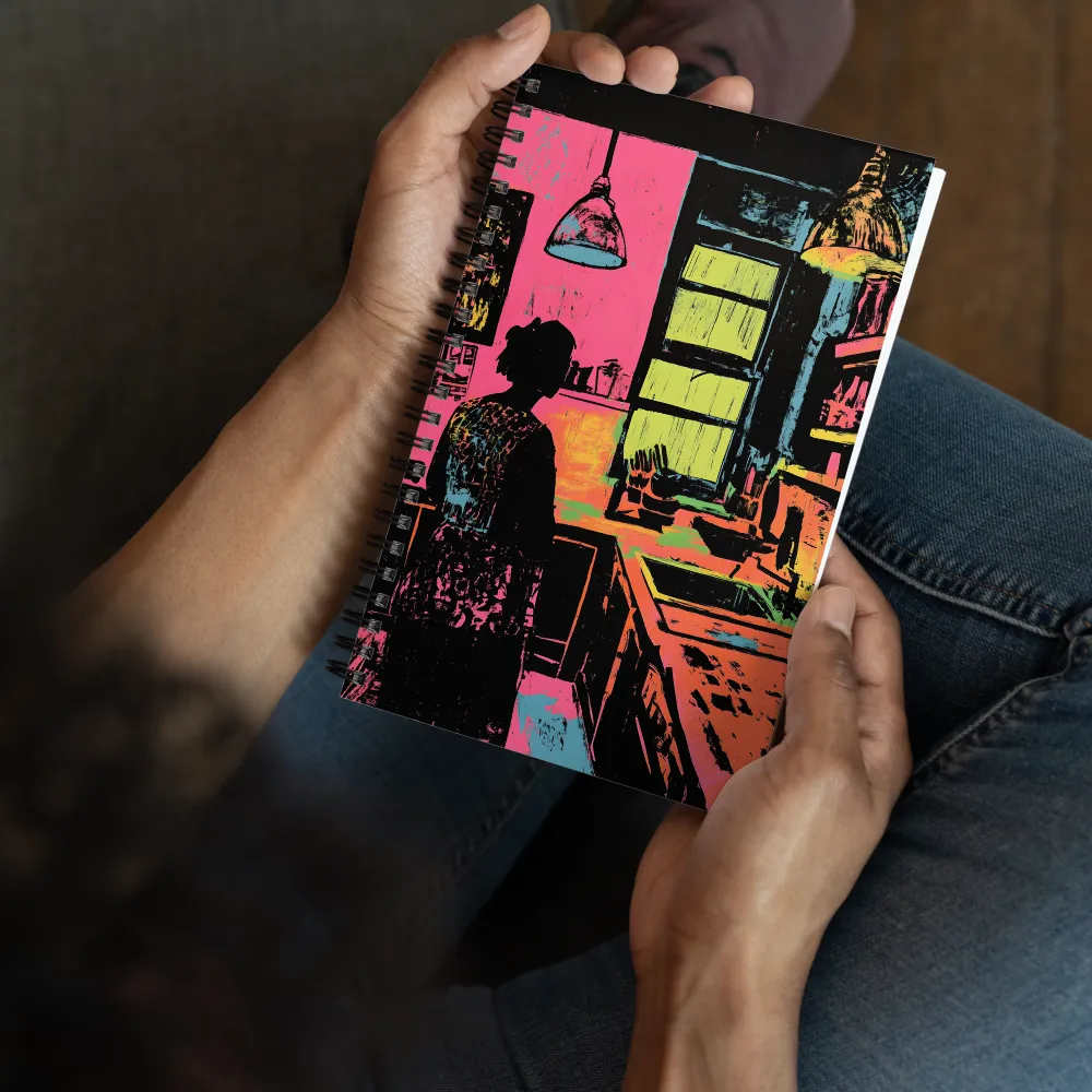 Neon Kitchen Scene 
 Spiral Notebook | 140 pages