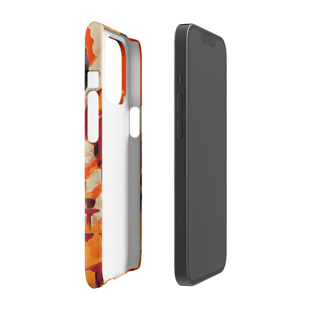 Futuristic Cityscape in Orange