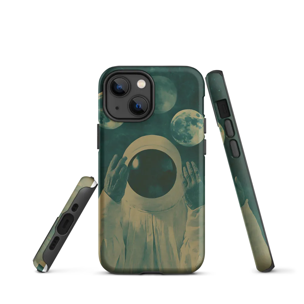 Surreal Astronaut with Moons | Phone Case