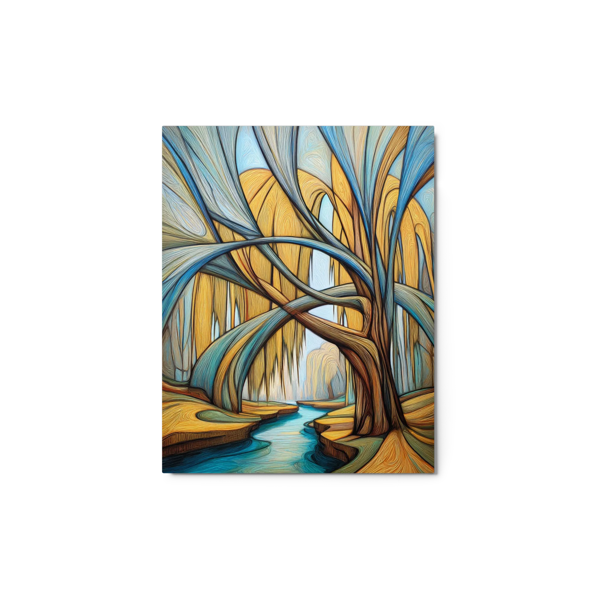 Whispering Willows by the Stream