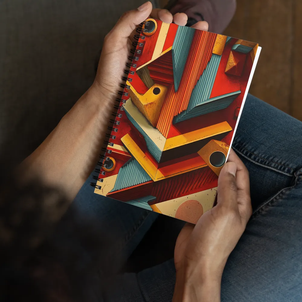 Brutalist Geometric Composition 
 Spiral Notebook | 140 pages