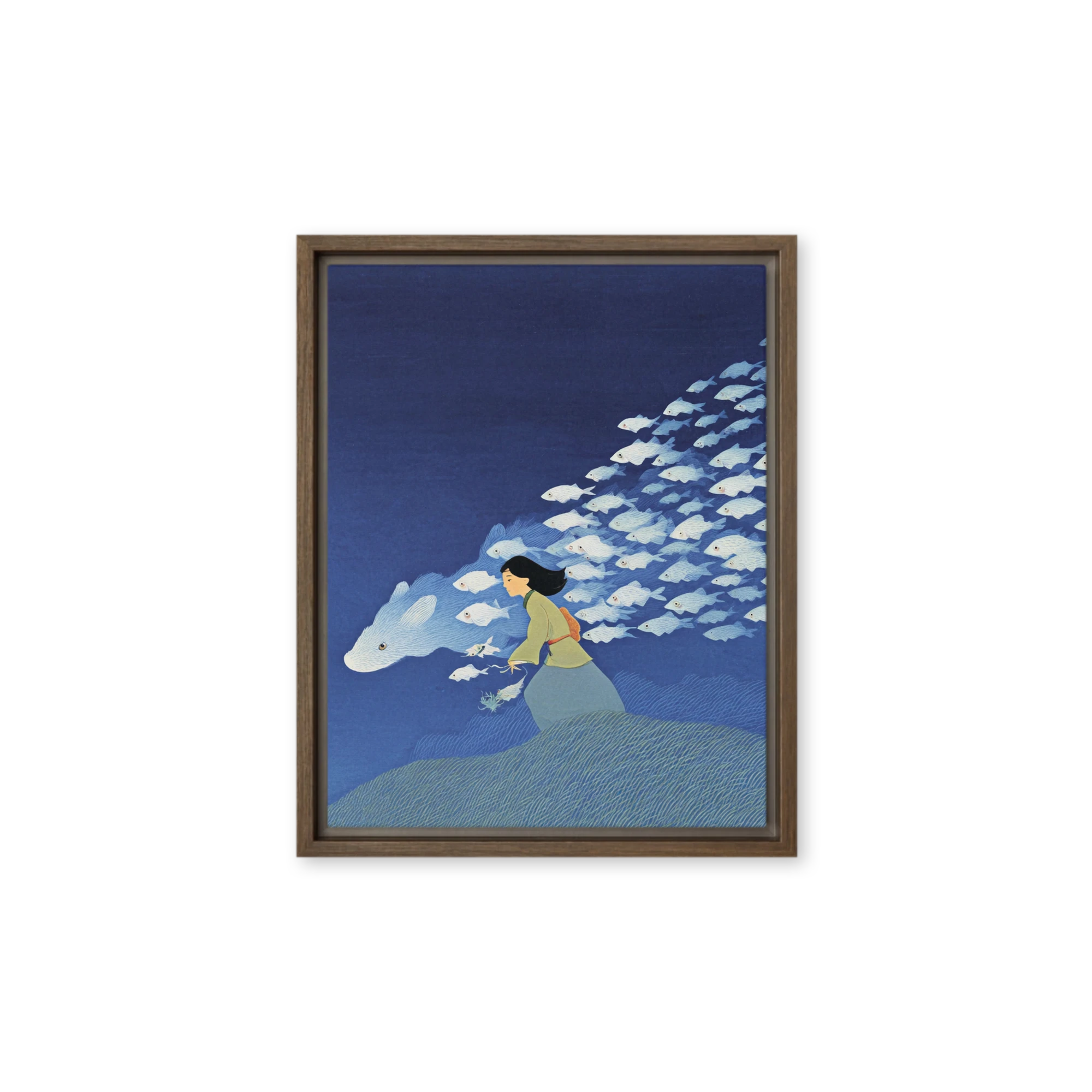 Girl on Fish Cloud