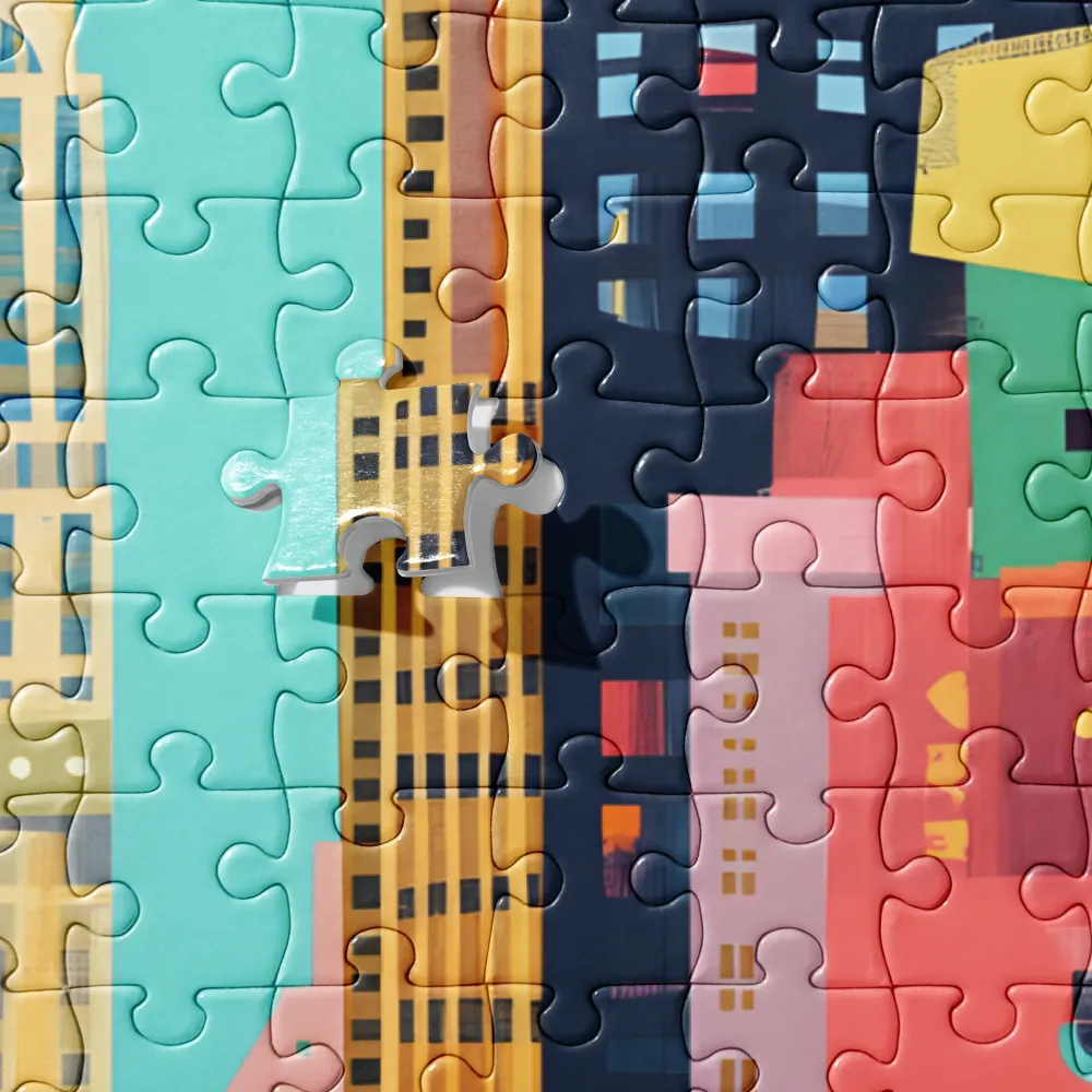 Vibrant Urban Canvas 
 Jigsaw Puzzle in Tin Box