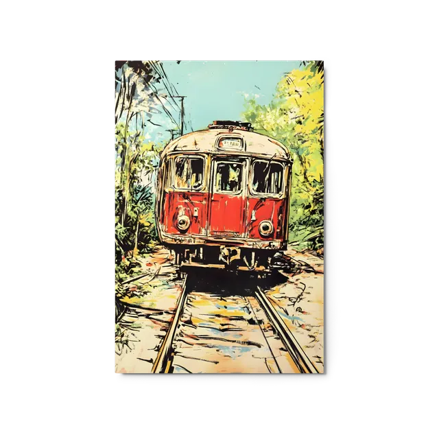 Vintage Forest Tram | Art Print