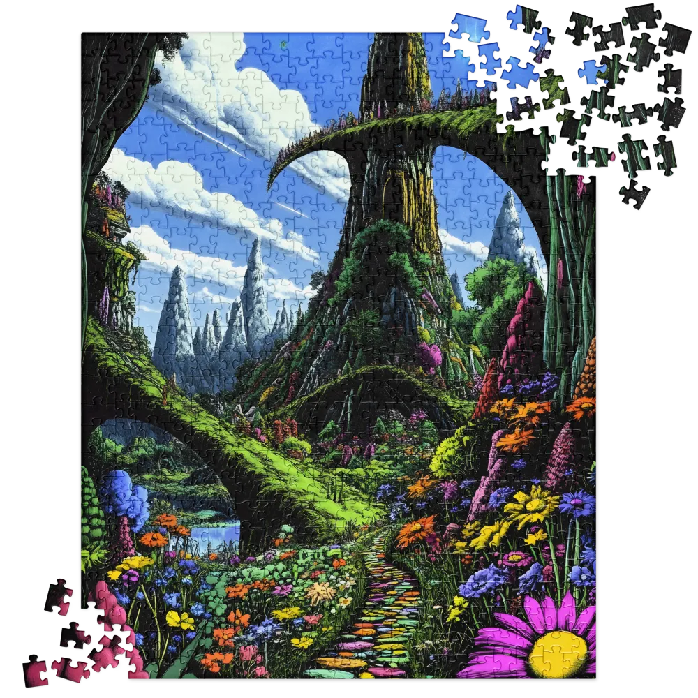 Realm of Verdant Dreams 
 Jigsaw Puzzle in Tin Box