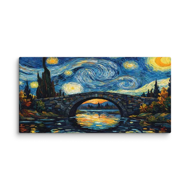 Van Gogh's Starry Bridge | Art Print
