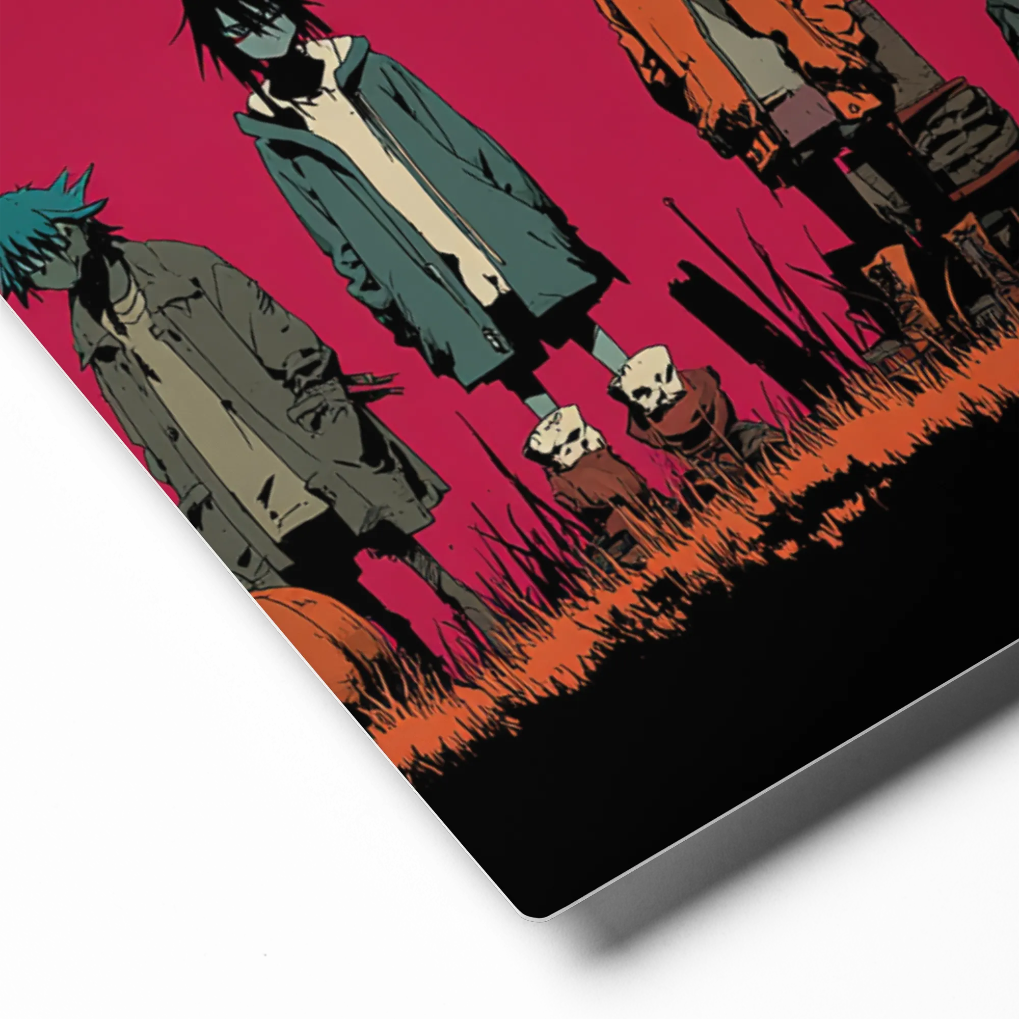 Spooky Band 
 Poster with Red oak Frame | 12″x 12″