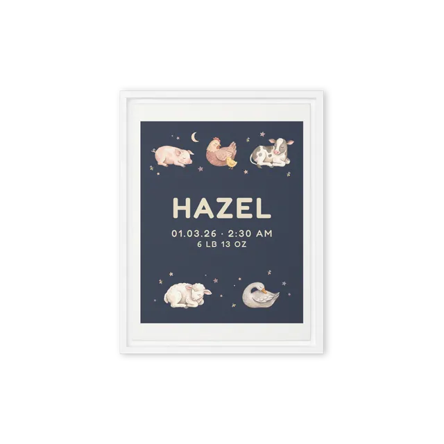 Nursery Name Art — Sleepy Farm