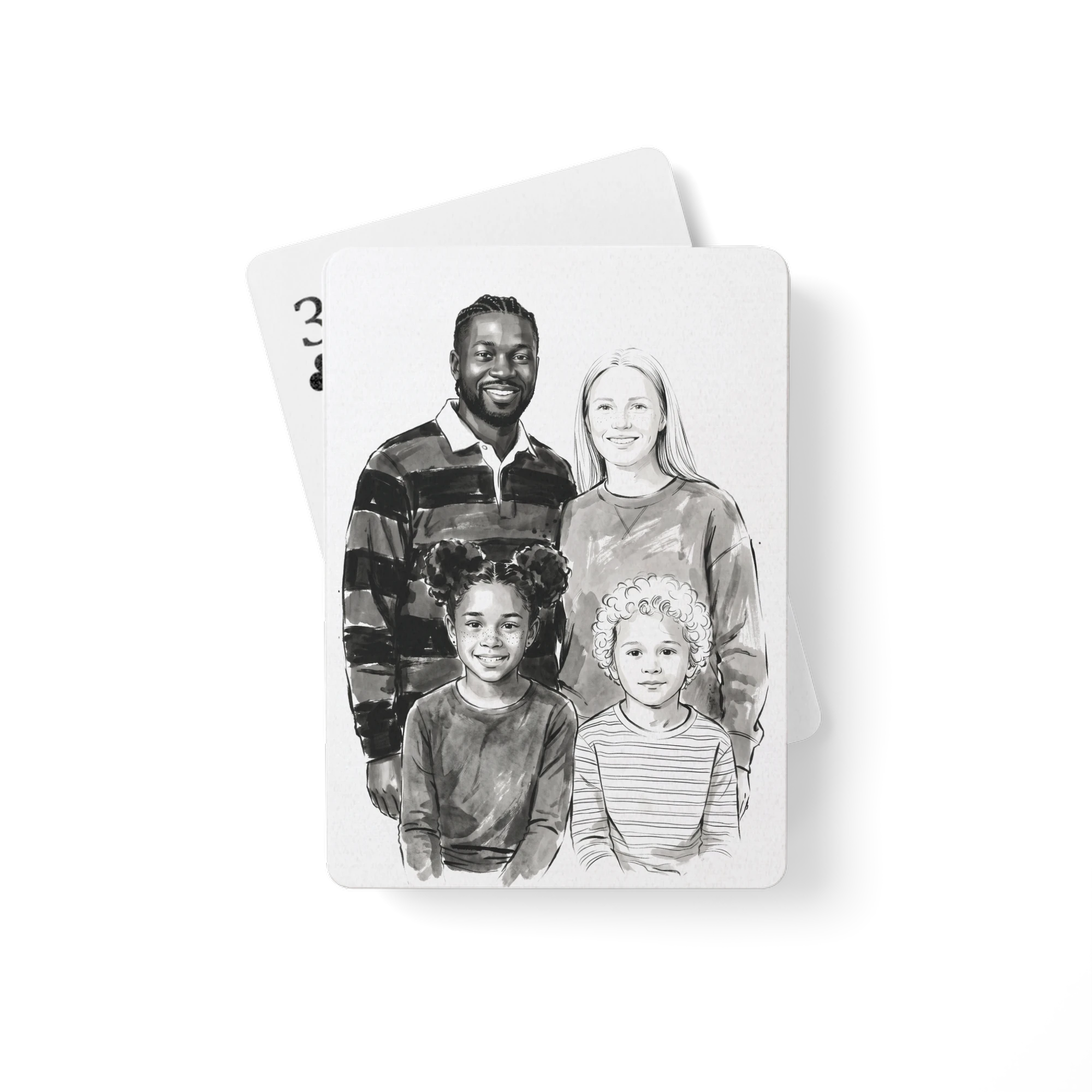 Family Portrait Playing Cards — Sumi Ink