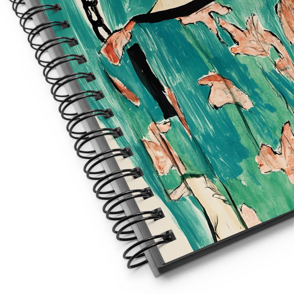 Floral Hat Portrait 
 Spiral Notebook | 140 pages