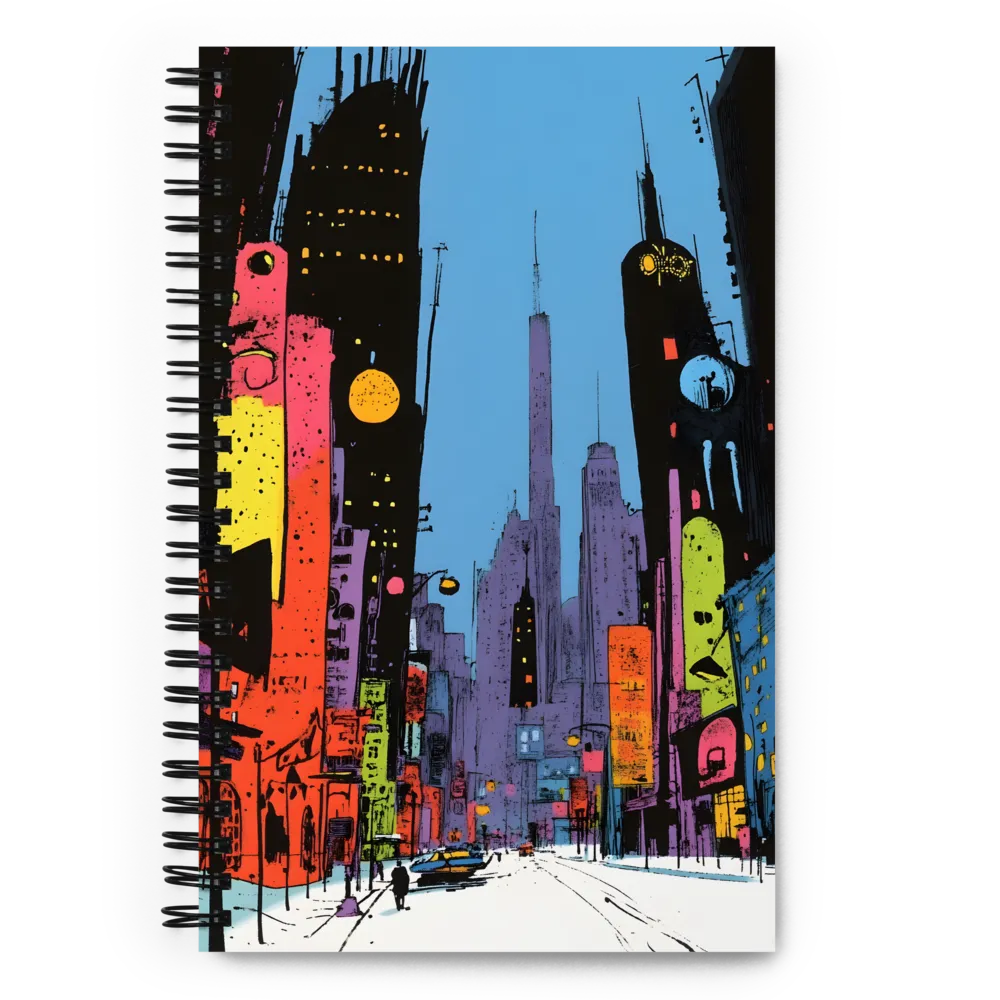 Electric Cityscape 
 Spiral Notebook | 140 pages