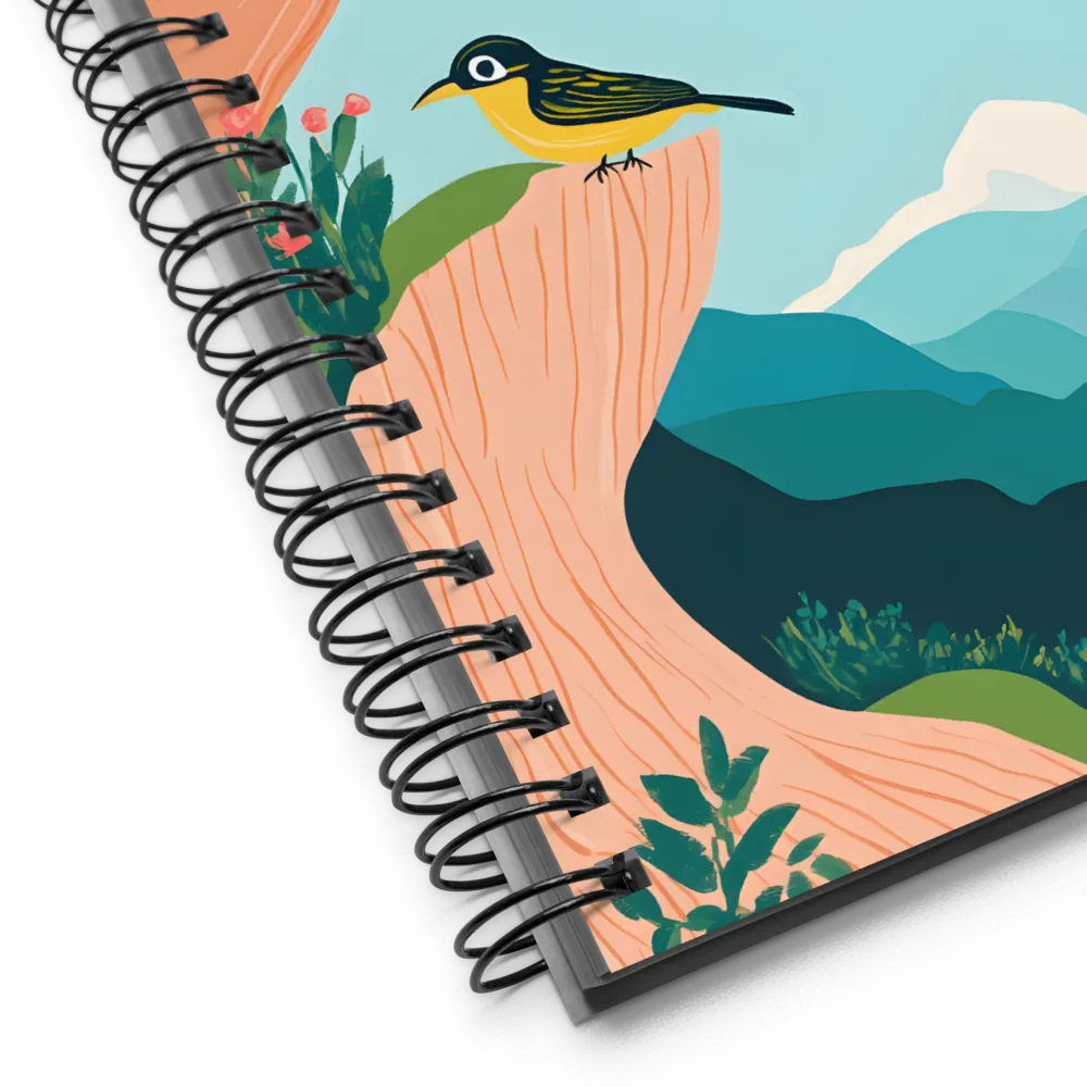 Whimsical Orchard Bird 
 Spiral Notebook | 140 pages