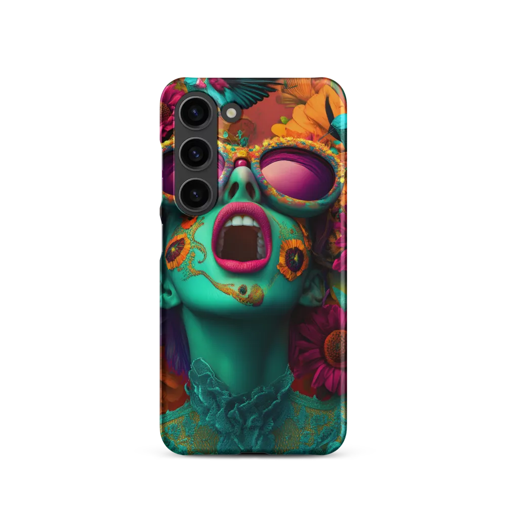 Surreal Portrait with Floral Elements | Phone Case