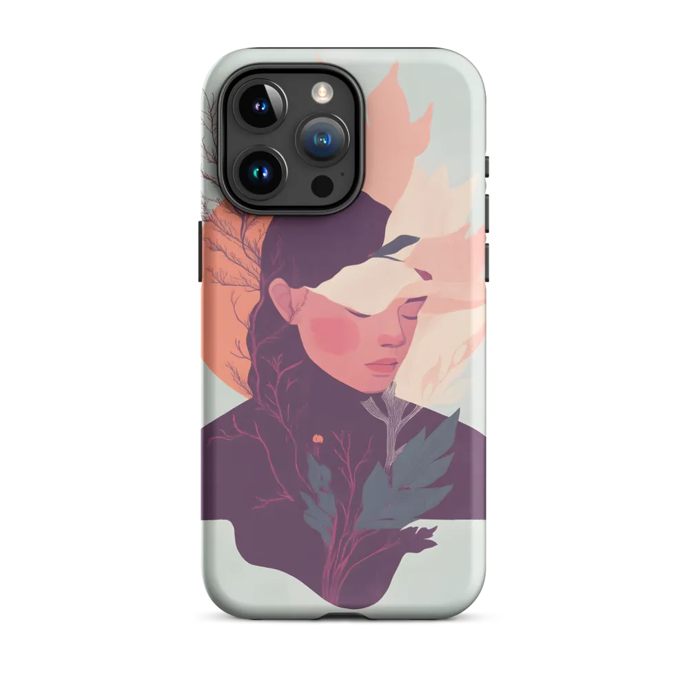 Surreal Portrait with Nature Elements | Phone Case