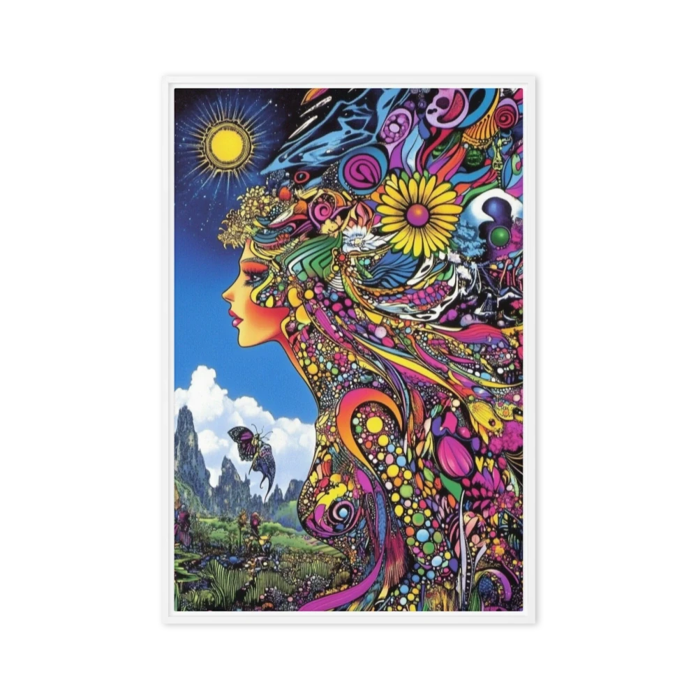Surreal Woman Portrait with Nature Elements