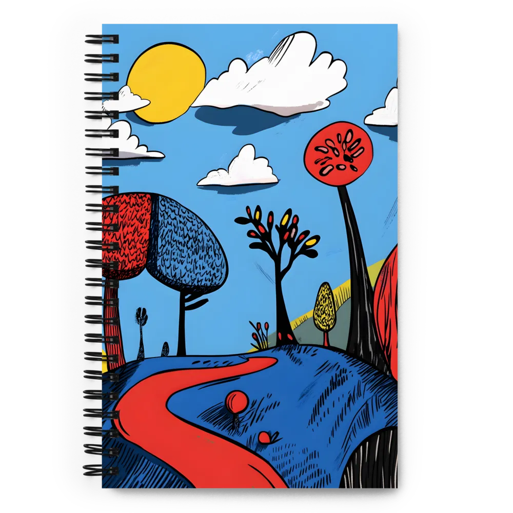 Vibrant Surreal Pathway 
 Spiral Notebook | 140 pages