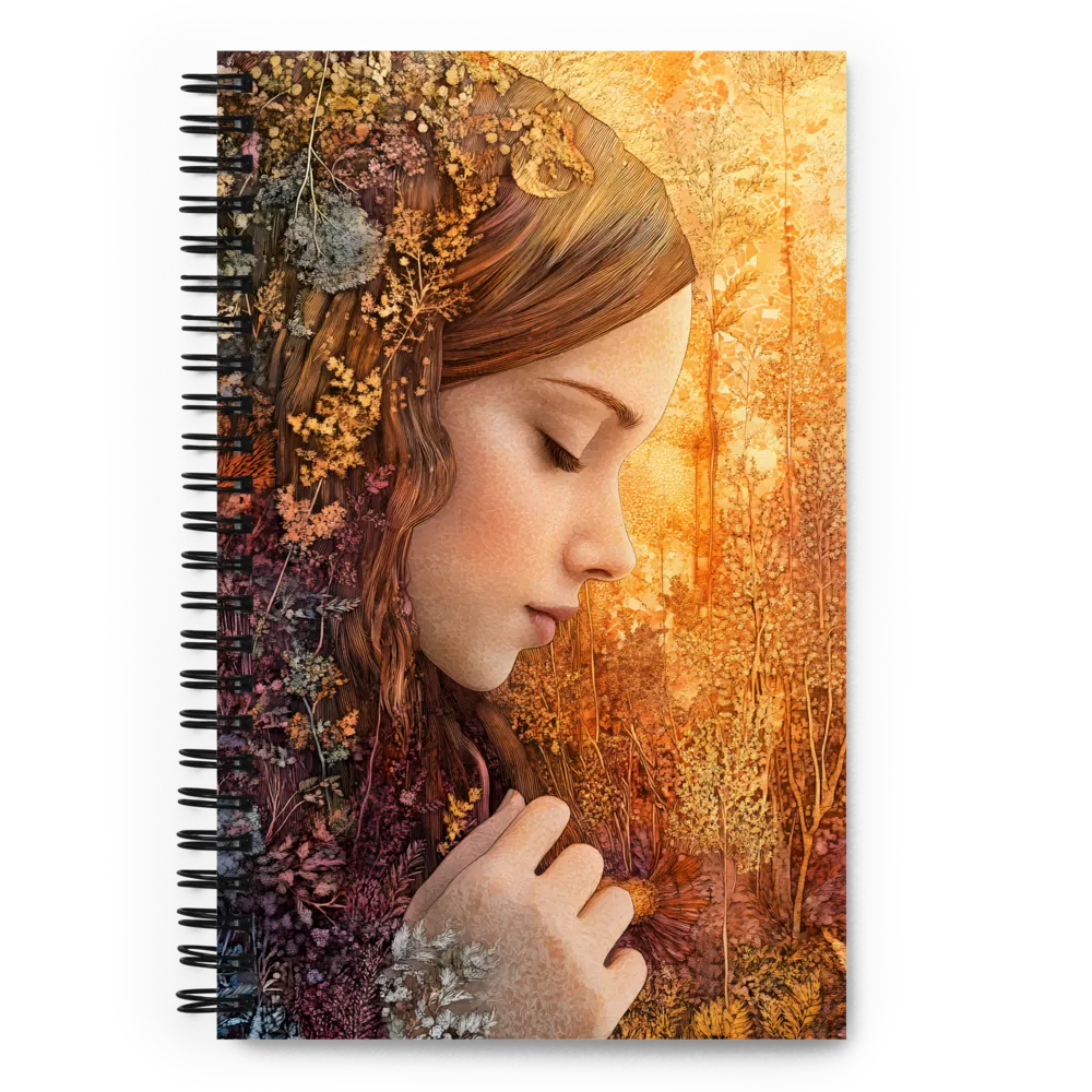 Serene Floral Embrace 
 Spiral Notebook | 140 pages