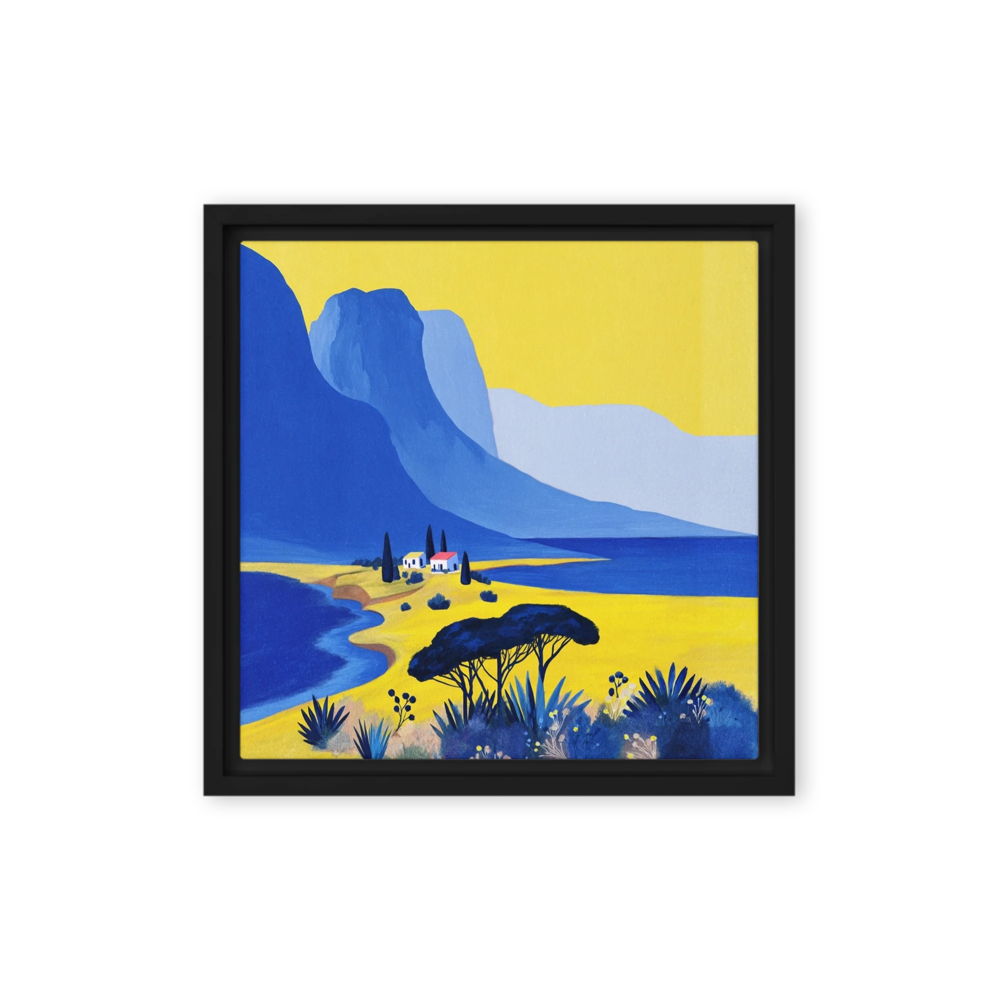 Yellow and Blue Coast | Art Print