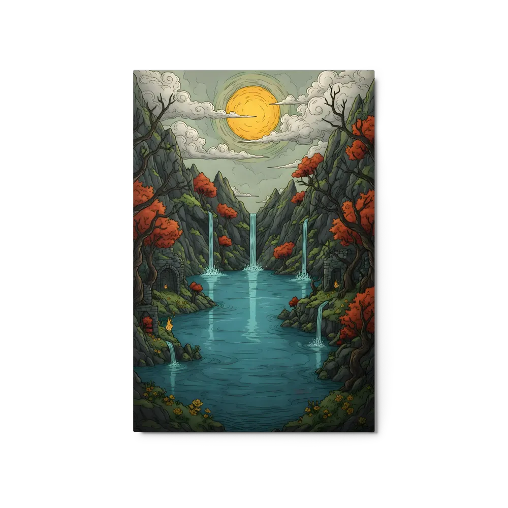 Tranquil Mountain Lake Landscape | Art Print